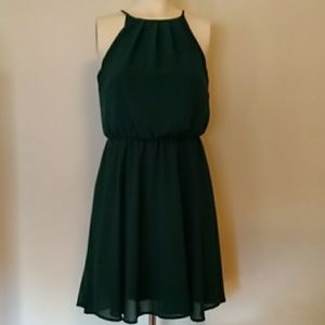 Green cocktail dress